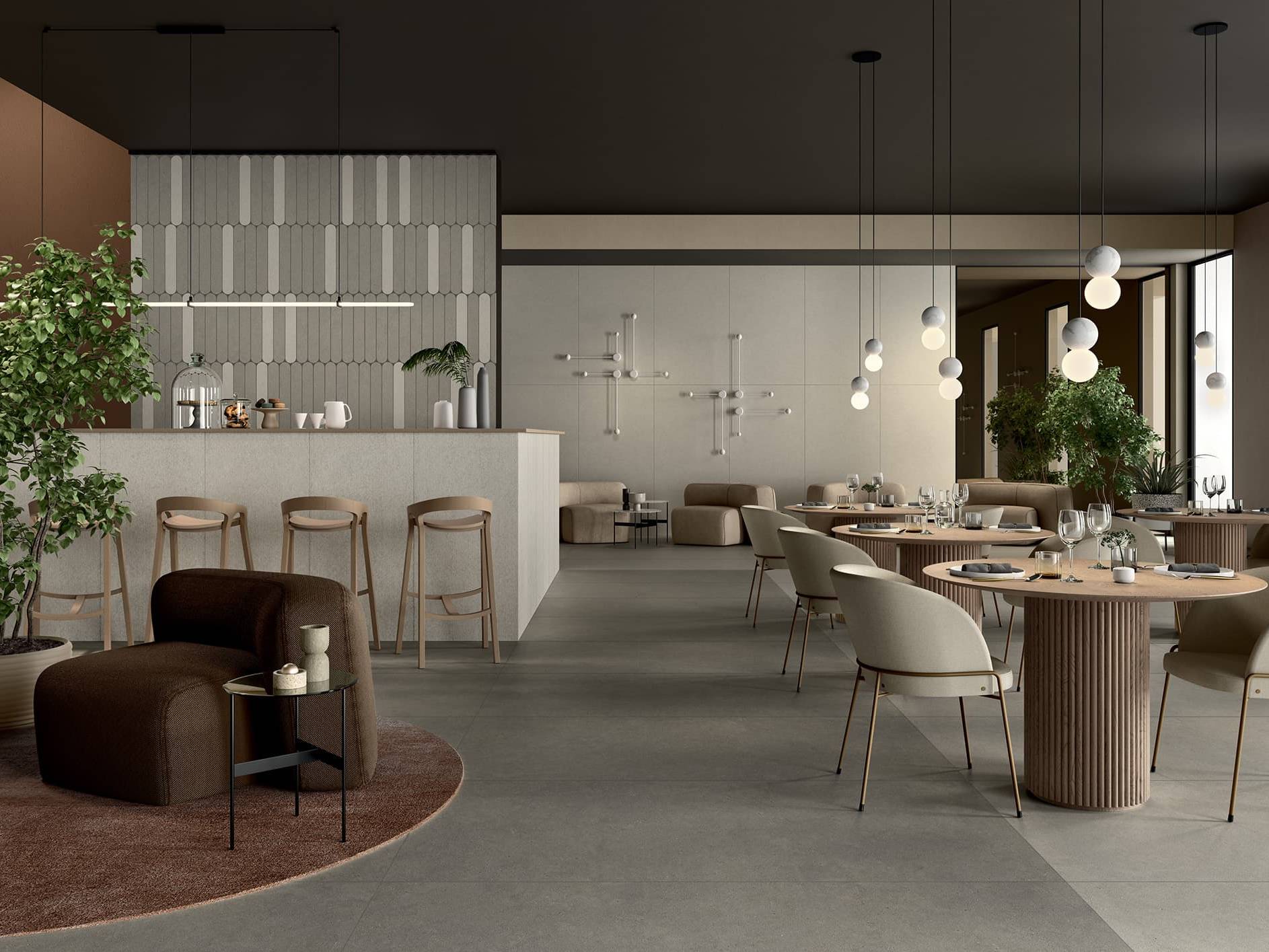 Commercial floor tile