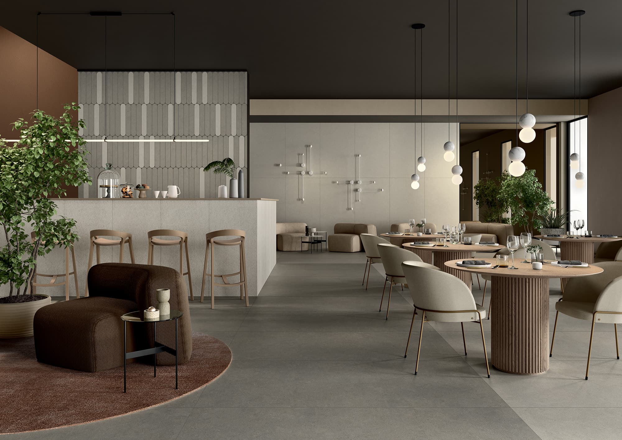 Commercial floor tile